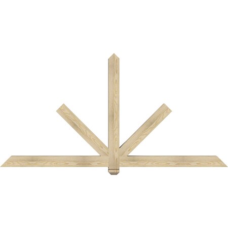 Ekena Millwork Kennewick Rough Sawn Timber Gable Bracket, Douglas Fir, 84"W x 42"H x 4"D x 4"F, 12/12 Pitch GBW084X42X0404KEN00RDF